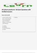 ATI pharm practice B / 60 Exam Questions with Verified Answers