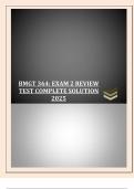 BMGT 364: EXAM 2 REVIEW  TEST COMPLETE SOLUTION  2025