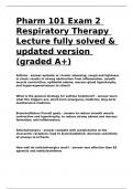 Pharm 101 Exam 2 Respiratory Therapy Lecture fully solved & updated version (graded A+)