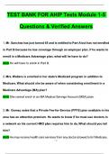 2025 Test Bank For AHIP Module 1-5 Exam Questions and Revised Correct Answers. with 100% Guarantee Pass