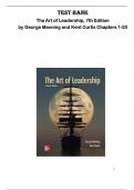 Test Bank for The Art of Leadership, 7th Edition  by George Manning and Kent Curtis Chapters 1-20