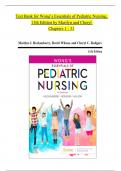 TEST BANK For Wong’s Essentials of Pediatric Nursing, 11th Edition by Marilyn Hockenberry, Cheryl Rodgers, Verified Chapters 1 - 31, Complete