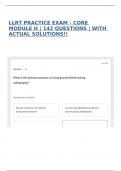 LLRT PRACTICE EXAM - CORE MODULE H | 142 QUESTIONS | WITH ACTUAL SOLUTIONS!!