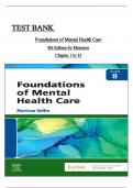 Test Bank For Foundations of Mental Health Care 8th Edition by Morrison-Valfre All 33 chapters covered and latest verified ISBN:9780323293815