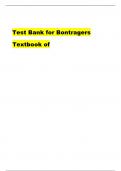 Test Bank for Bontrager's Textbook of Radiographic Positioning and Related Anatomy 9th Edition (Lampignano, 2017) , Chapter 1-20 | Complete Guide A+