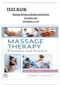 Test Bank - Massage Therapy-Principles and Practice, 7th Edition by  (Salvo,) Chapter 1-30 | All Chapters ISBN:9780323878159