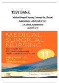 Test Bank for Ignatavicius's Medical-Surgical Nursing, 11th Edition by Ignatavicius all 65 chapters covered and verified ISBN:9780323931267