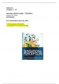 Summary Sensation and Perception 7th (NOT 6th) Jeremy M. Wolfe - chapters 1 - 15 + 76 test questions + 55 important core  concepts