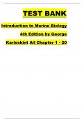 Test Bank for Introduction to Marine Biology 4th Edition Karleskint