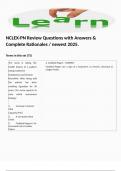 NCLEX-PN Review Questions with Answers & Complete Rationales / newest 2025. 