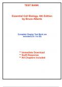 Test Bank for Essential Cell Biology, 6th Edition by Alberts (All Chapters included)