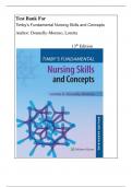 Test Bank -  Timby's Fundamental Nursing Skills and Concepts 13th Edition ( Loretta A Donnelly-Moreno, 2024) All Chapters 1-38| Newest Edition