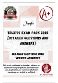 TRL3707 EXAM PACK 2025 [DETAILED QUESTIONS AND ANSWERS]