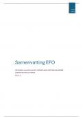 Samenvatting EFO – Complete samenvatting op basis van de leerdoelstellingen