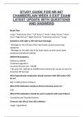 STUDY GUIDE FOR NR 667 CHAMBERLAIN WEEK 8 EXIT EXAM LATEST UPDATE WITH QUESTIONS AND ANSWERS