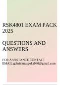 RSK4801  Exam pack 2025(Questions and answers)