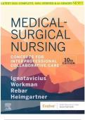 Test Bank For Medical-Surgical Nursing 10th Edition Concepts for Interprofessional Collaborative Care by Donna Ignatavicius, M. Linda Workman 9780323612425 Chapter 1-69 Complete Guide .