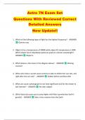 Astro 7N Exam Set   Questions With Reviewed Correct  Detailed Answers  New Update!! 