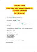 Dss 200 Exam   Questions With Reviewed Correct  Detailed Answers   New Update!! 