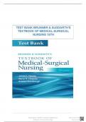 TEST BANK BRUNNER & SUDDARTH’S TEXTBOOK OF MEDICAL-SURGICAL NURSING 15TH Edition. 2025|26| ultimate guide graded A+|verified by experts!!!