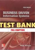 Test Bank for Business Driven Information Systems 5thEdition Baltzan