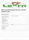 NHA - Line of Service Exam Qs & Ans / Already Graded A+ 2025