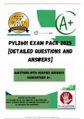 PVL2601 EXAM PACK 2025 [DETAILED QUESTIONS AND ANSWERS]