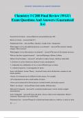 Chemistry I C288 Final Review (WGU) Exam Questions And Answers (Guaranteed A+)