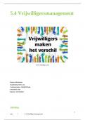 5.4 Vrijwilligersmanagement behaald met een 7.5