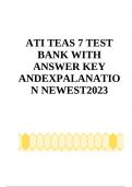 ATI TEAS 7 TEST BANK WITH ANSWER KEY  (Latest 2024/ 2025 Update) Questions and Verified Answers| 100% Correct| Grade A