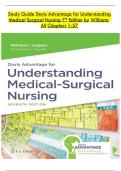 Davis Advantage for Understanding Medical-Surgical Nursing 7th Edition STUDY GUIDE By Williams & Hopper All 57 Chapters Covered, Verified Latest Edition