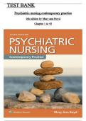 Test Bank - Psychiatric Nursing Contemporary Practice(6th Edition by Boyd).All 43 chapters covered with complete solution  ISBN:9781451192438