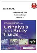 TEST BANK For Urinalysis and Body Fluids, 7th Edition by Strasinger | Verified Chapters 1 - 17 | Complete Newest Version ISBN:9780803675827