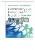 TEST BANK - Community and Public Health Nursing - Evidence for Practice 4th Edition by DeMarco & Walsh,