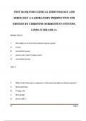 Test bank for clinical immunology and serology a laboratory perspective, 4th edition, Christine Dorresteyn Stevens, Linda E. Miller complete chapters.