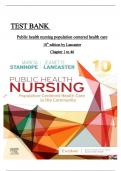 TEST BANK PUBLIC HEALTH NURSING: POPULATION-CENTERED HEALTH CARE IN THE COMMUNITY, 10TH EDITION BY STANHOPE ALL 56 CHAPTERS COVERED AND VERIFIED