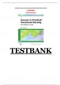 Test Bank: Contemporary Practical/Vocational Nursing, 9th Edition by Kurzen - Chapters 1-16, 9781975136215 | Rationals Included