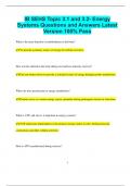 IB SEHS Topic 3.1 and 3.2- Energy Systems Questions and Answers Latest  Version 100% Pass