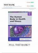 Test Bank - for The Human Body in Health and Illness 7th Edition,(Herlihy, 2021), Chapter 1-27 | All Chapters