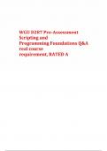 WGU D287 Pre-Assessment Scripting and Programming Foundations Q&A real course requirement, RATED A