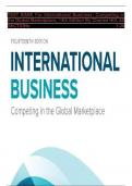 TEST BANK for International Business: Competing in the Global Marketplace, 14th Edition by Charles Hill. All Chapters 1-20, Complete