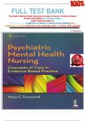                    FULL TEST BANK Psychiatric Mental Health Nursing Concepts of Care in Evidence-based Practice 8th Edition by Townsend Mary Latest Update Graded A+     