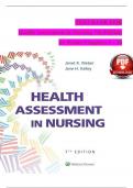 TEST BANK for Health Assessment in Nursing 7th Edition by Weber All Chapters 1-34