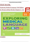 TEST BANK for Exploring Medical Language 11th Edition by Myrna LaFleur Brooks All Chapters 1-16 Complete