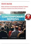 TEST BANK for Ethics and Issues in Contemporary Nursing 3rd Edition by Burkhardt & Walton; ISBN: 9780176696573, All 20 Chapters Covered, Verified Latest Edition