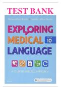 TEST BANK for Exploring Medical Language 10th Edition by LaFleur updates 2025