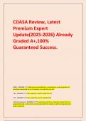  CDASA Review, Latest Premium Expert Update(2025-2026) Already Graded A+,100% Guaranteed Success.