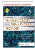 Test Bank for Edmunds' Pharmacology for the Primary Care Provider 5th Edition by Visovsky, Zambroski, and Lutz