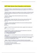 HSPT Math Review Exam Questions and Answers