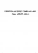 NURS 5334 ADVANCED PHARMACOLOGY EXAM 3 STUDY GUIDE